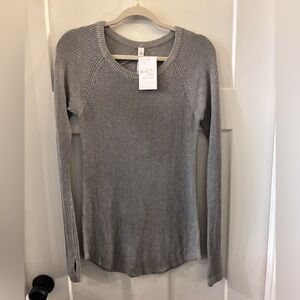 lululemon athletica Silver Crew Neck Sweater